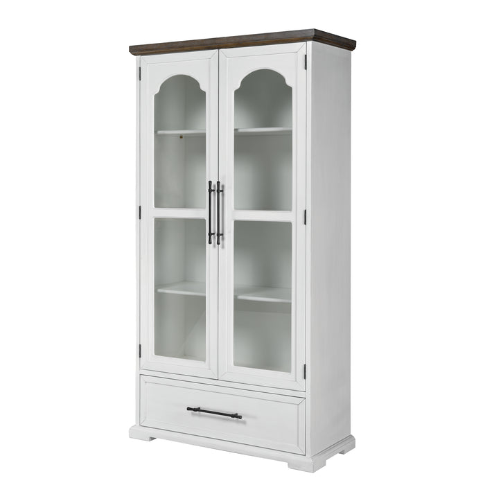 Locksmith Cabinet with Bookcase - Off White