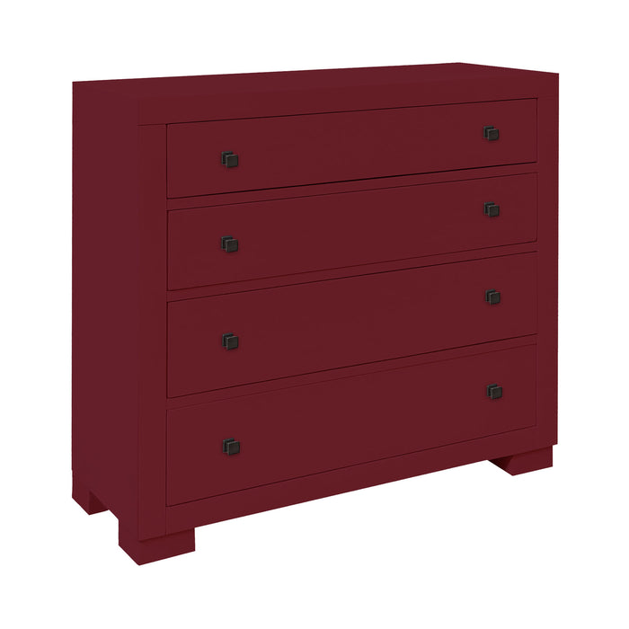 Templeton 4-Drawer Chest - Red