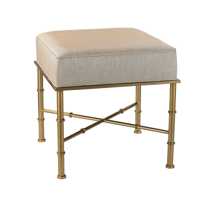 Gold Cane Stool - Metallic Cream