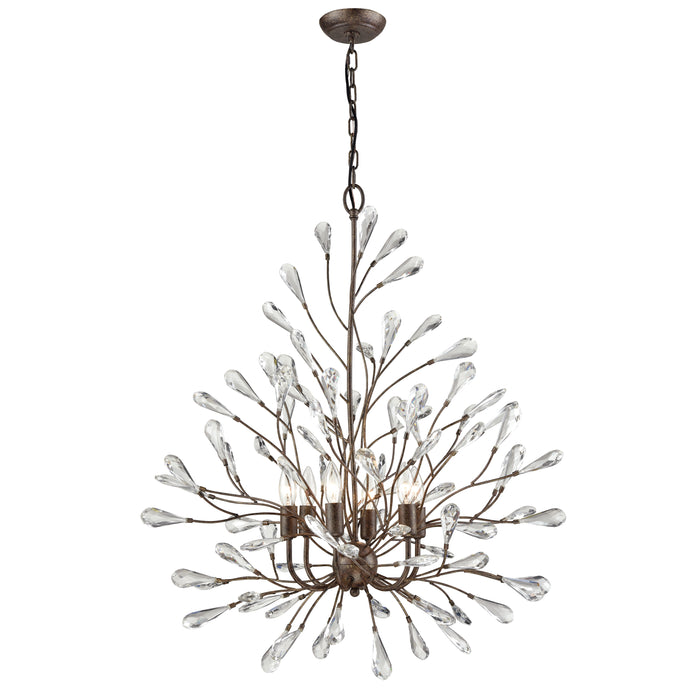 Crislett 31'' Wide 6-Light Chandelier - Sunglow Bronze