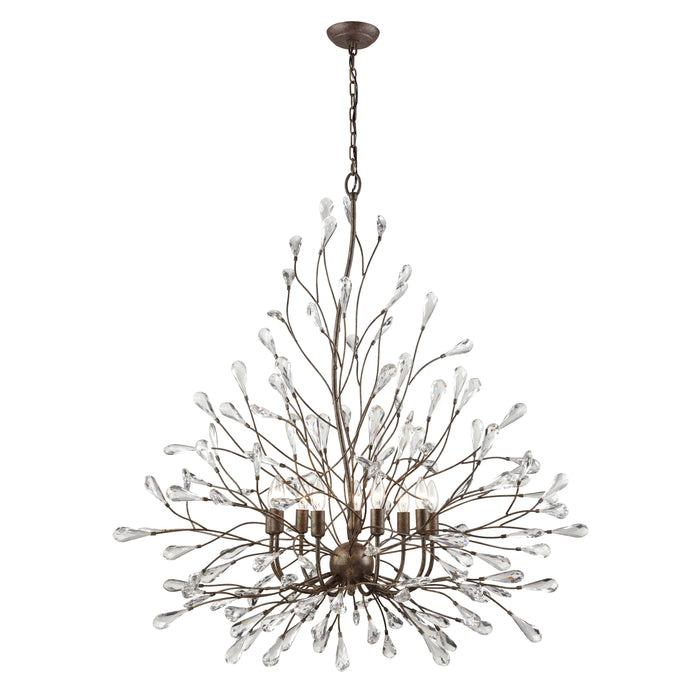 Crislett 40'' Wide 9-Light Chandelier - Sunglow Bronze