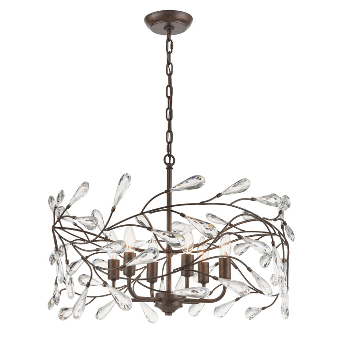 Crislett 23'' Wide 6-Light Chandelier - Sunglow Bronze