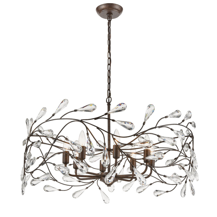 Crislett 31'' Wide 8-Light Chandelier - Sunglow Bronze