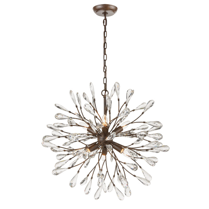 Crislett 25'' Wide 6-Light Chandelier - Sunglow Bronze