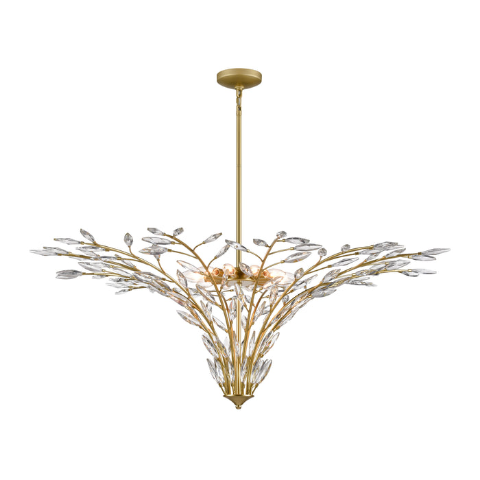 Flora Grace 49.5'' Wide 12-Light Chandelier - Champagne Gold