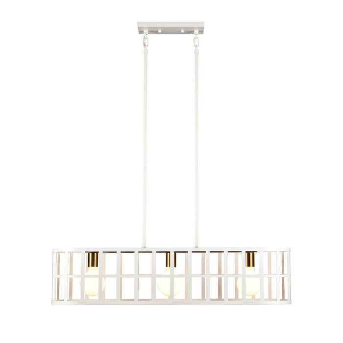 Wescott 36'' Wide 3-Light Linear Chandelier - Matte White