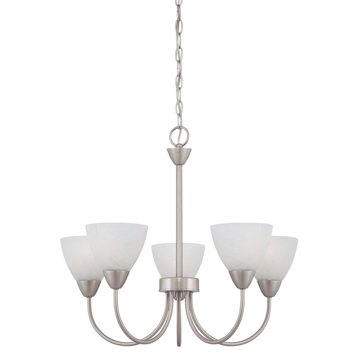 Tia 22.5'' Wide 5-Light Chandelier - Matte Nickel