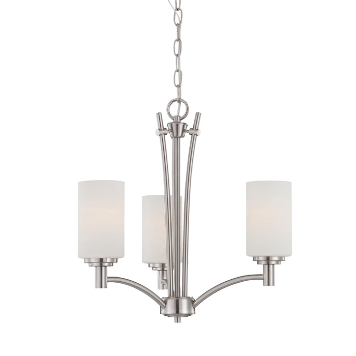 Pittman 20'' Wide 3-Light Chandelier - Brushed Nickel