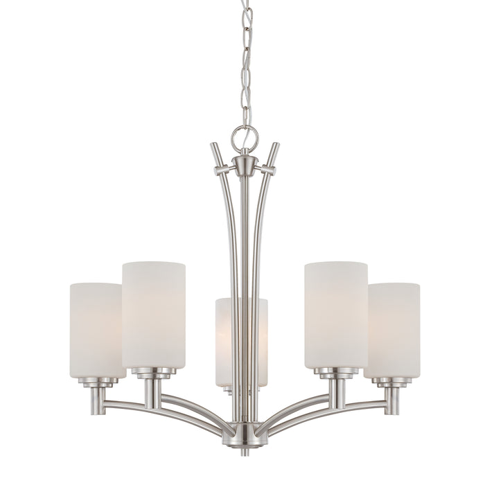 Pittman 24'' Wide 5-Light Chandelier - Brushed Nickel