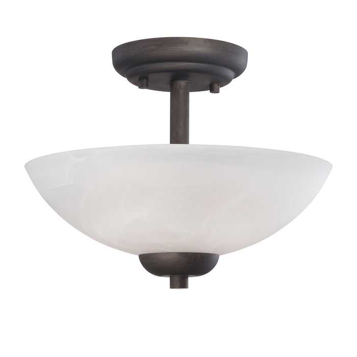 Tia 11.75'' Wide 2-Light Semi Flush Mount - Painted Bronze