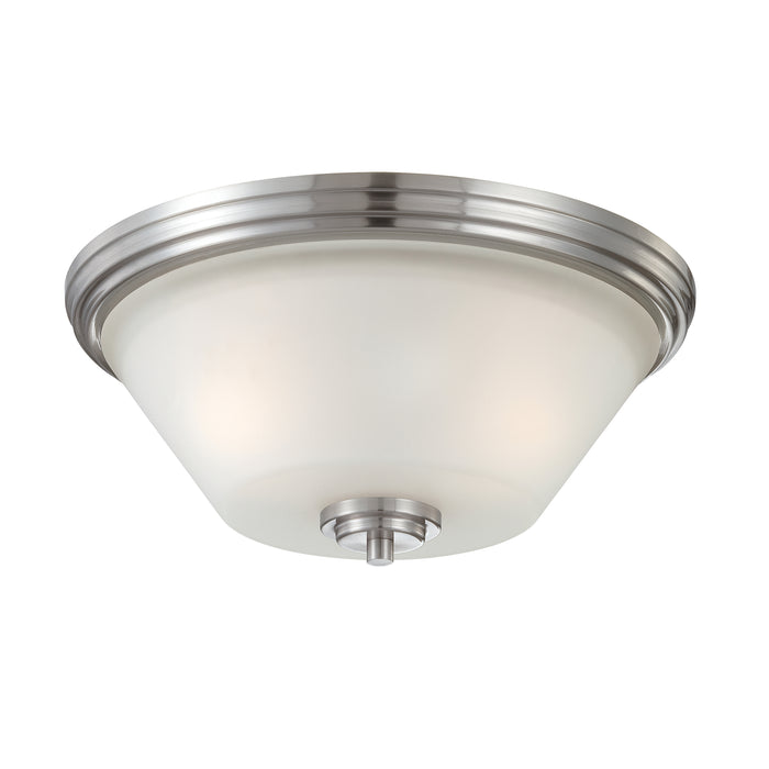 Pittman 14'' Wide 2-Light Flush Mount - Brushed Nickel