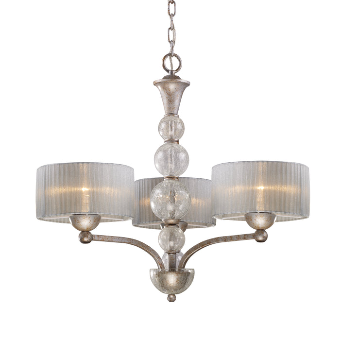 Alexis 25'' Wide 3-Light Chandelier - Antique Silver