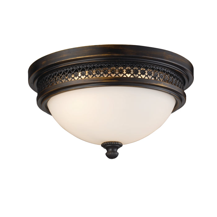 Flushmounts 13'' Wide 2-Light Flush Mount - Deep Rust