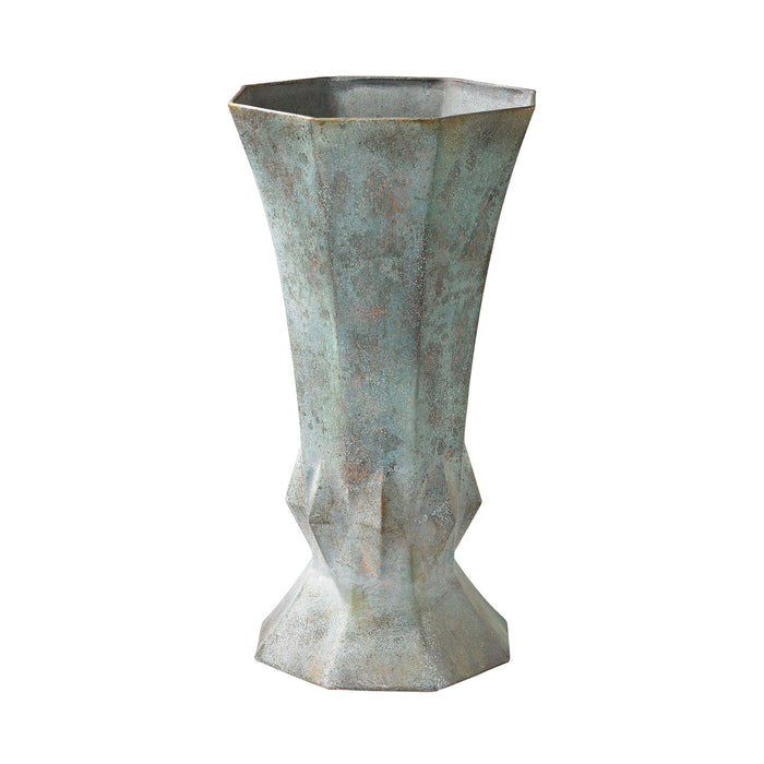 Geometric Patina Vase