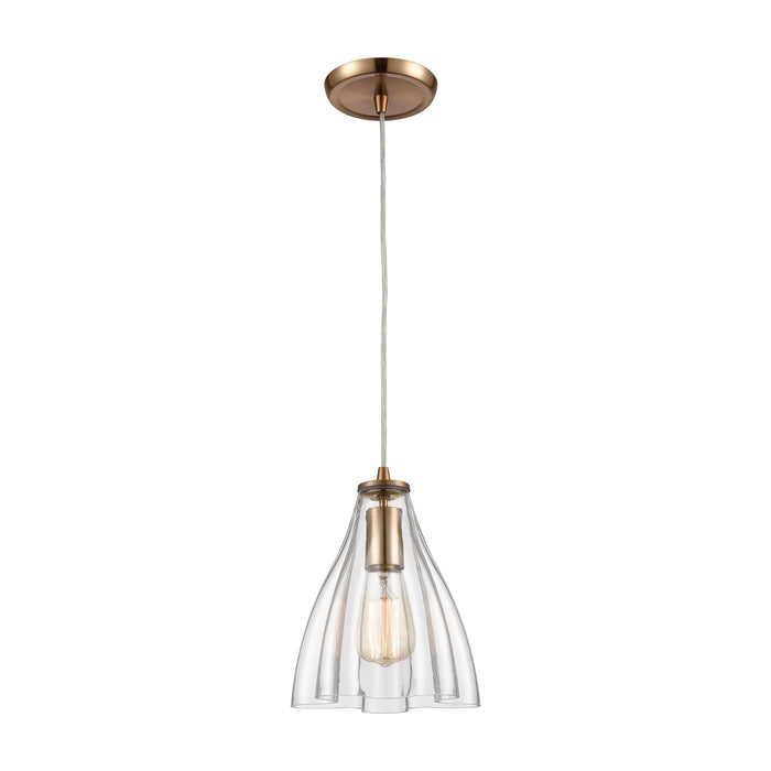 Matilda 8'' Wide 1-Light Mini Pendant - Satin Brass