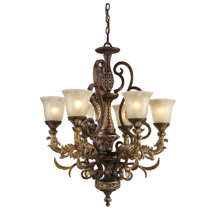 Regency 28'' Wide 6-Light Chandelier - Burnt Bronze