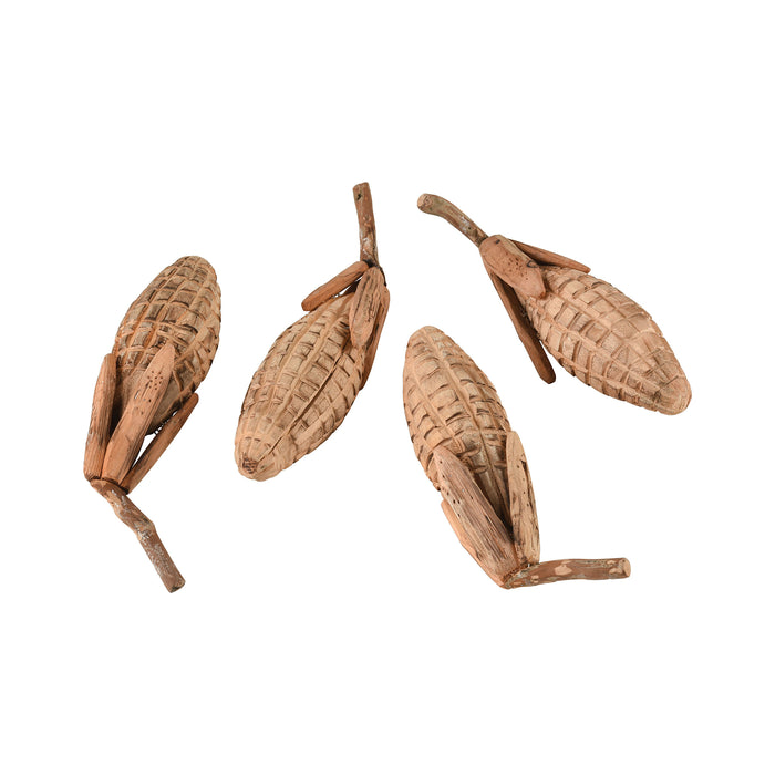 Maizeing Carved Wood Maize (Set of 4)