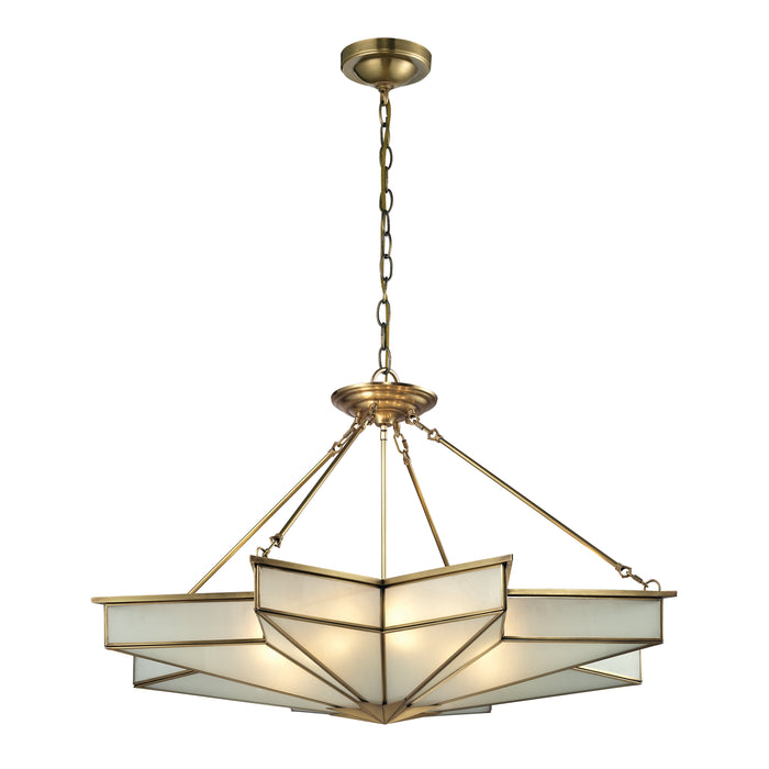 Decostar 43'' Wide 8-Light Chandelier - Brushed Brass