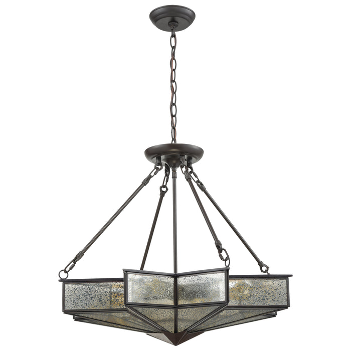 Decostar 25'' Wide 4-Light Chandelier - Oil Rubbed Bronze