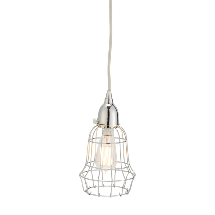 Wire 6'' Wide 1-Light Mini Pendant - Silver