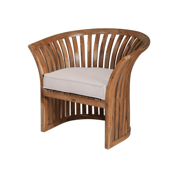 Teak Barrel Chair Cushion - Cream