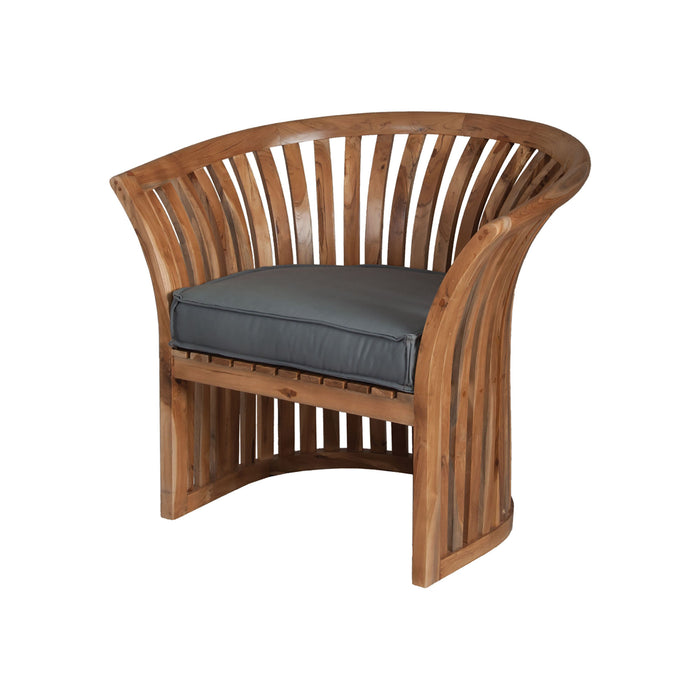 Teak Barrel Chair Cushion - Gray