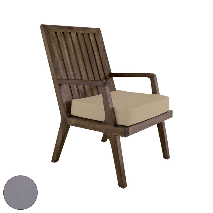 Teak Armchair Cushion in Grey