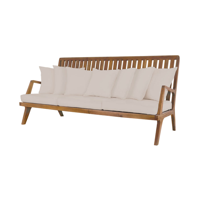 Teak Sofa Cushions in Cream