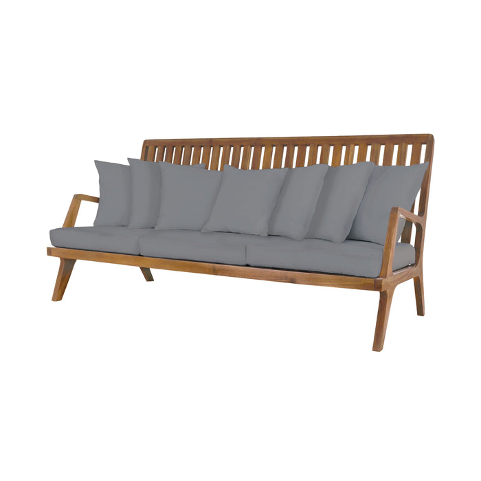 Teak Sofa Cushions in Grey