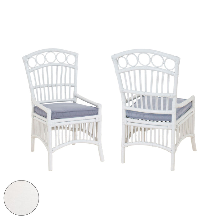 Rattan Veranda Chair Cushion in White