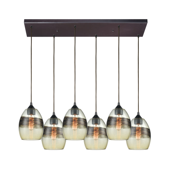 Whisp 32'' Wide 6-Light Multi Pendant - Oil Rubbed Bronze