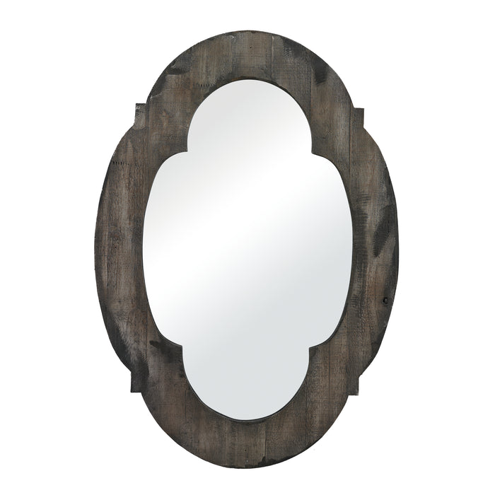 Wood Framed Wall Mirror - Aged Gray