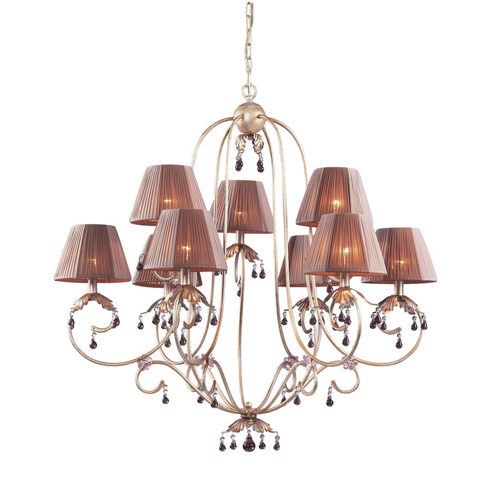 Olivissa Collection 9-Light Chandelier in a Bronzed Silver Finish