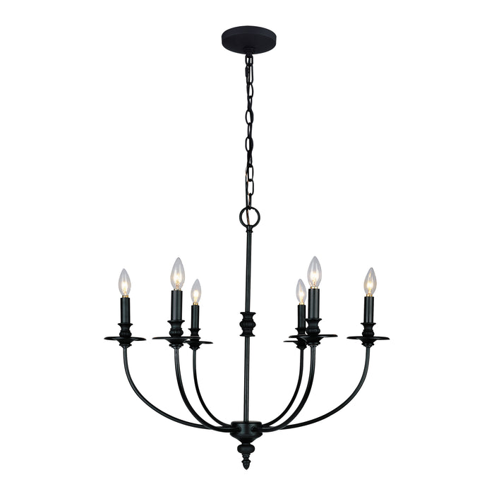 Hartford 25'' Wide 6-Light Chandelier - Oil Rubbed Bronze