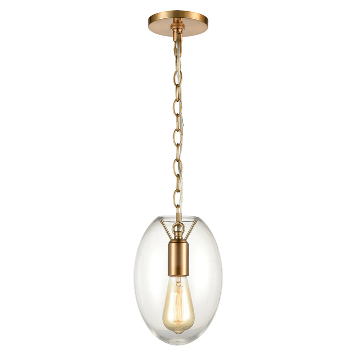 Ellipsa 7'' Wide 1-Light Mini Pendant - Satin Brass