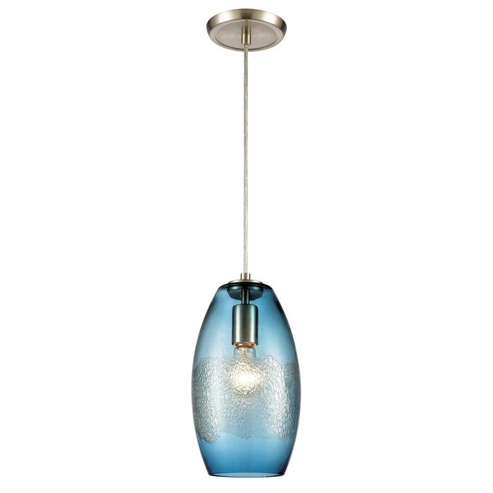 Ebbtide 6'' Wide 1-Light Mini Pendant - Satin Nickel