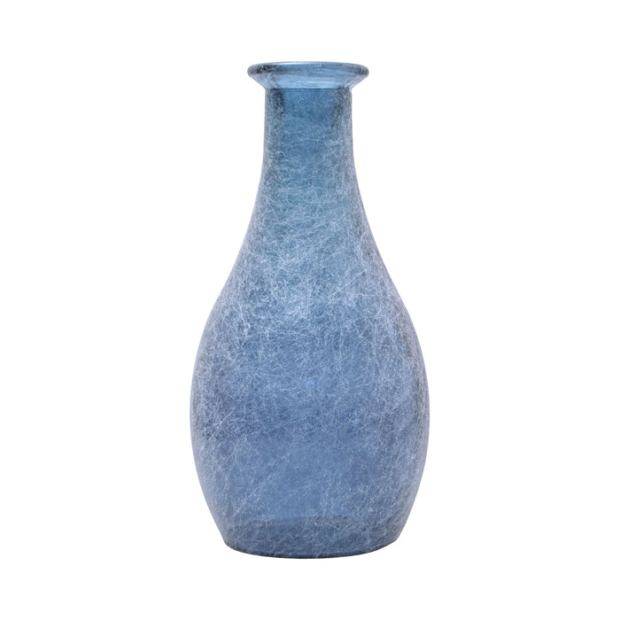 Lisboa Vase (15.75-inch) - Smoky Blue Silk