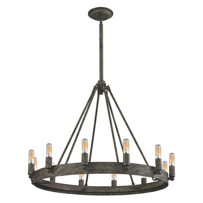 Lewisburg 27'' Wide 12-Light Chandelier - Malted Rust