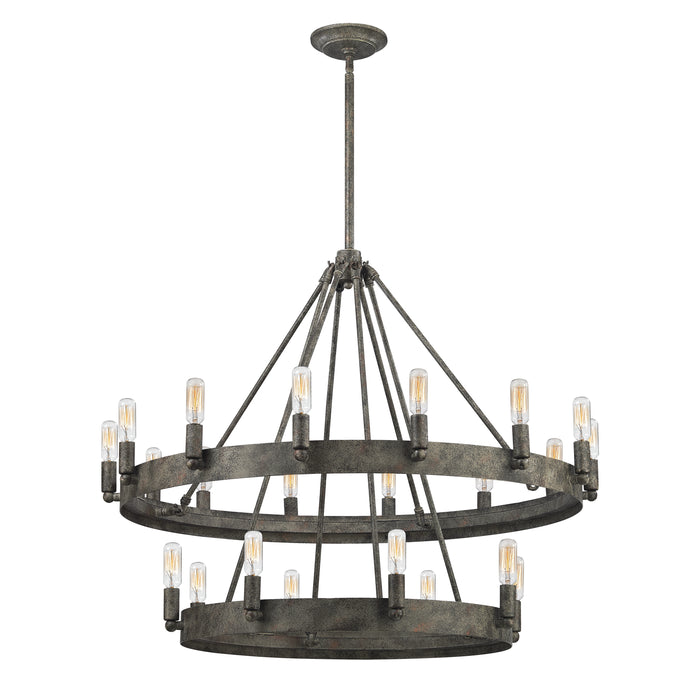 Lewisburg 32'' Wide 22-Light Chandelier - Malted Rust