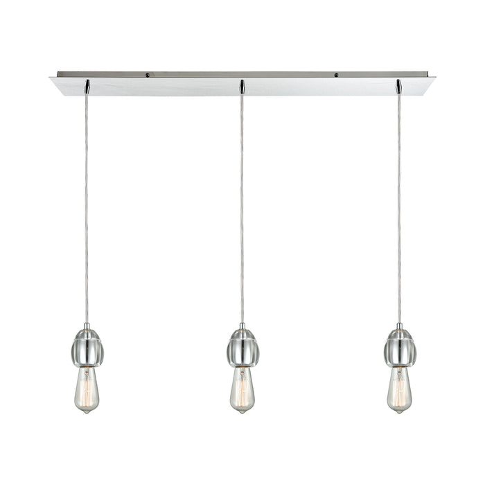 Socketholder 36'' Wide 3-Light Mini Pendant - Polished Chrome