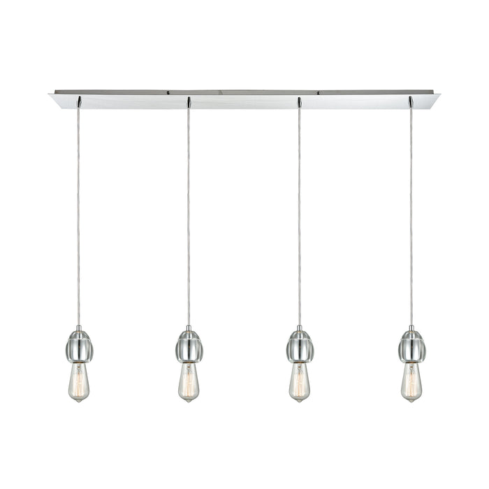 Socketholder 46'' Wide 4-Light Mini Pendant - Polished Chrome