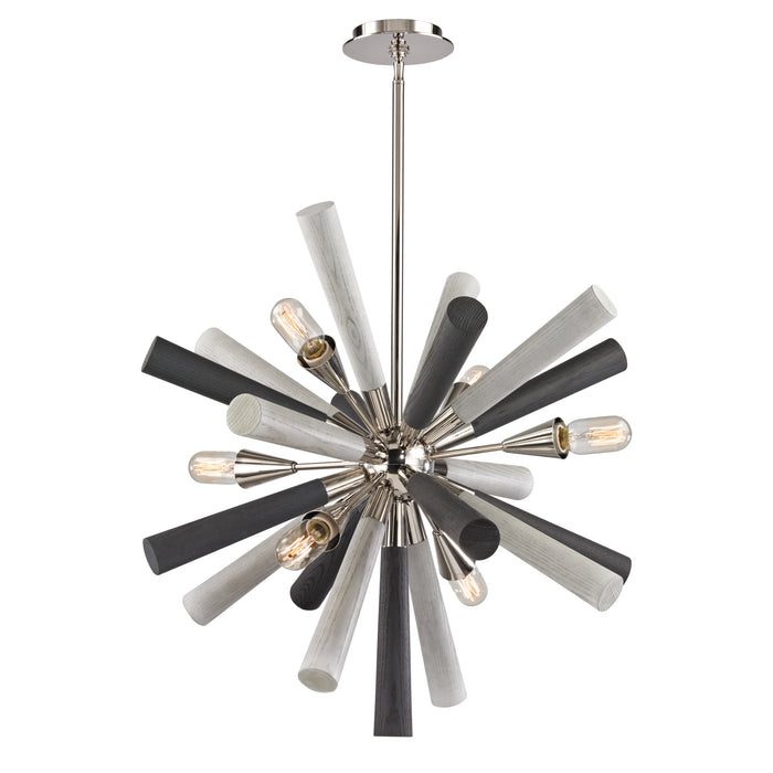 Solara 28'' Wide 6-Light Chandelier - Polished Nickel