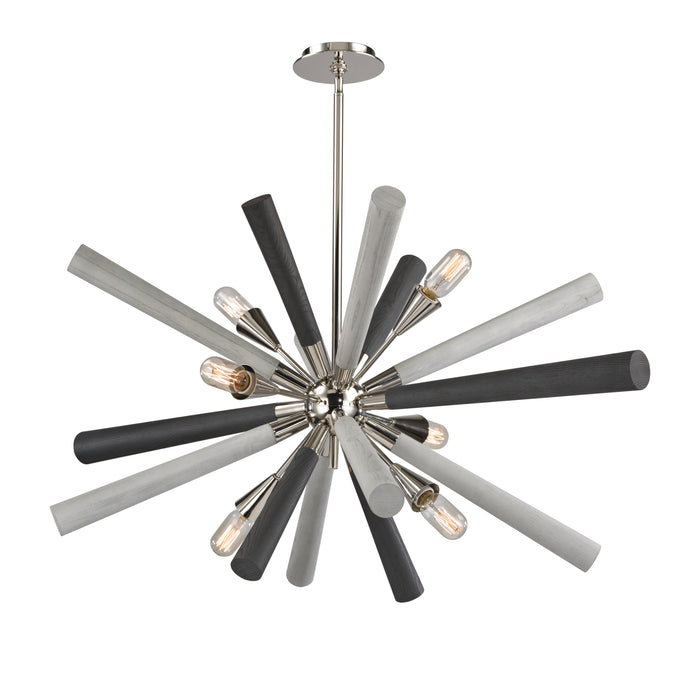 Solara 44'' Wide 6-Light Chandelier - Polished Nickel