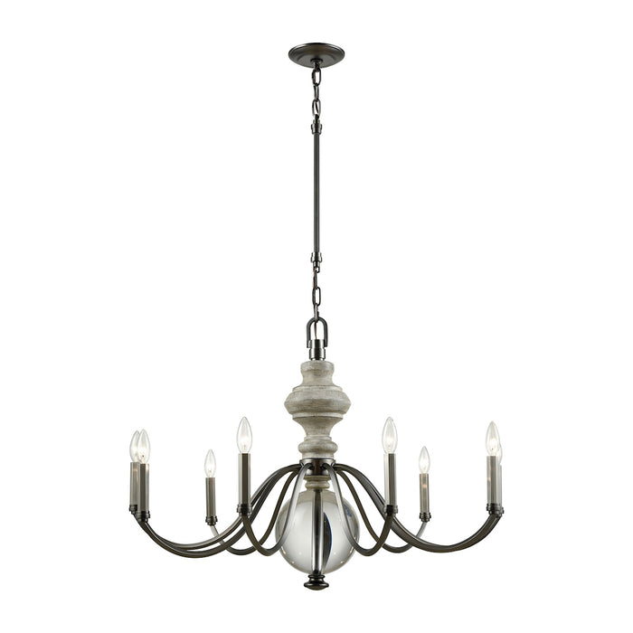 Neo Classica 35'' Wide 9-Light Chandelier - Aged Black