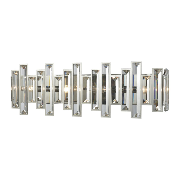 Crystal Heights 25'' Wide 4-Light Vanity Light - Polished Chrome