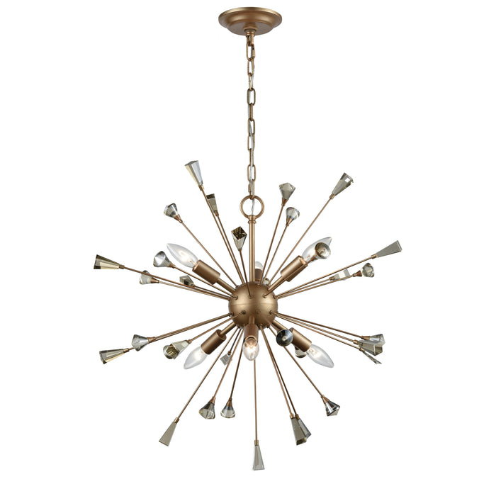 Sprigny 25'' Wide 6-Light Chandelier - Matte Gold