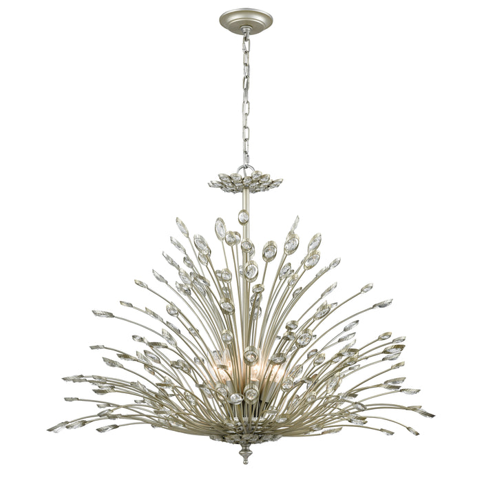 Mullica 36'' Wide 8-Light Chandelier - Aged Silver