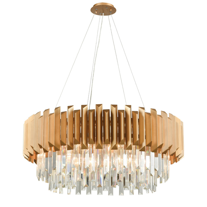 Seneca Falls 34'' Wide 8-Light Chandelier - Matte Gold