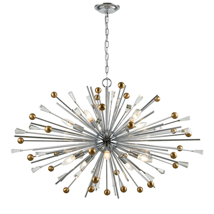 Williston 39'' Wide 10-Light Chandelier - Polished Chrome