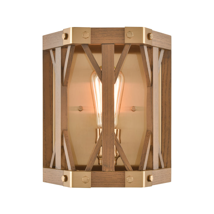 Structure 10'' High 1-Light Sconce - Medium Oak